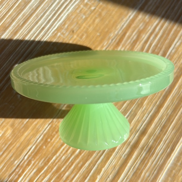 Vintage Mini Jadeite Glass Cupcake size Pedestal Stand. - Picture 5 of 8